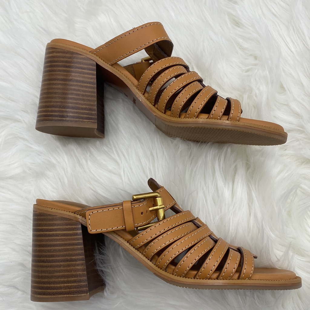 See By Chloe Cila Caged Buckle Mule Sandals Size 8 Us